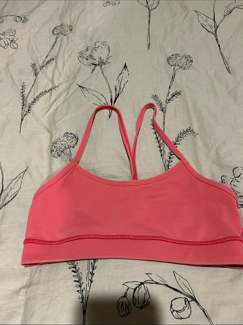 lululemon athletica Coral Pink Light Support Strappy Sports Bra